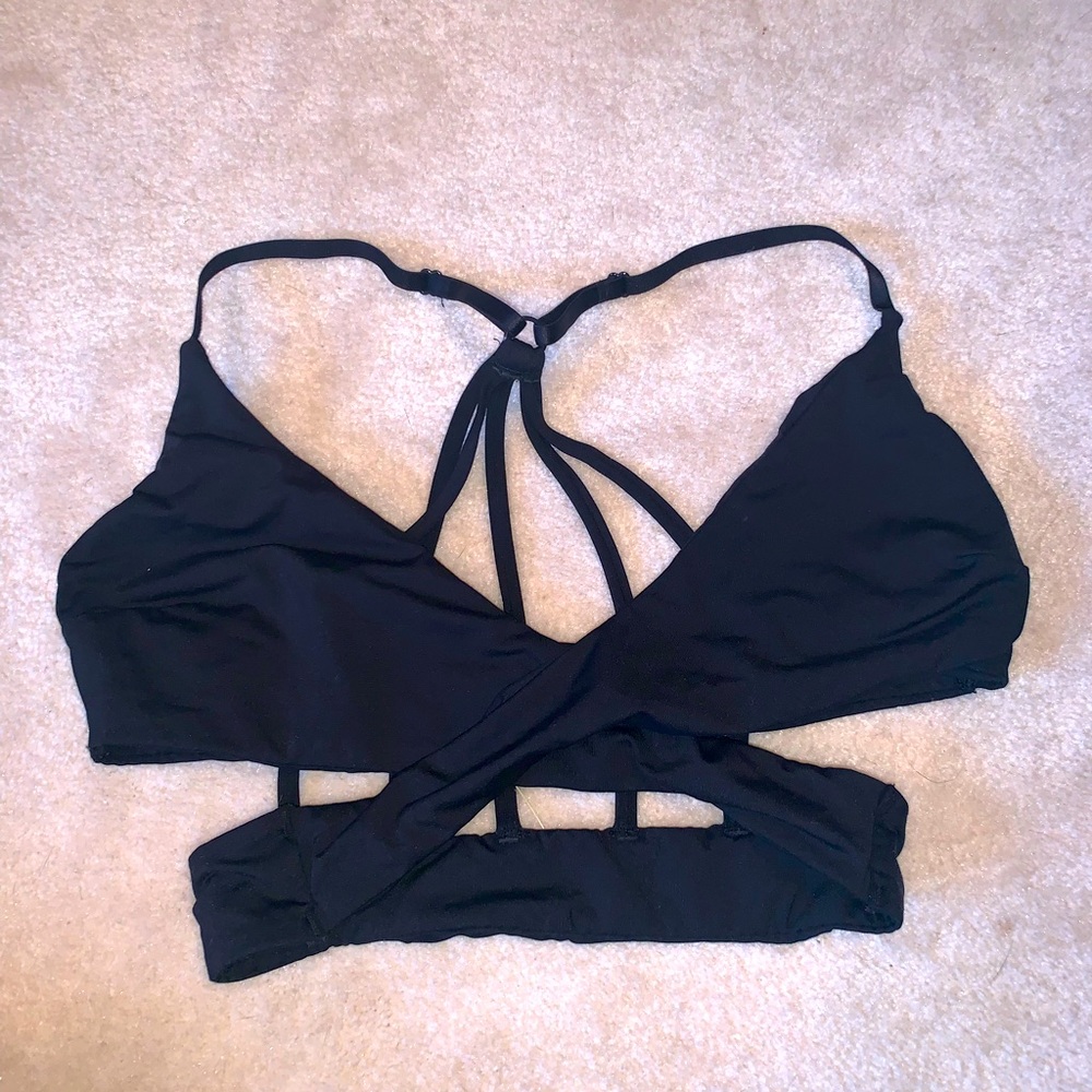Pink sports bra